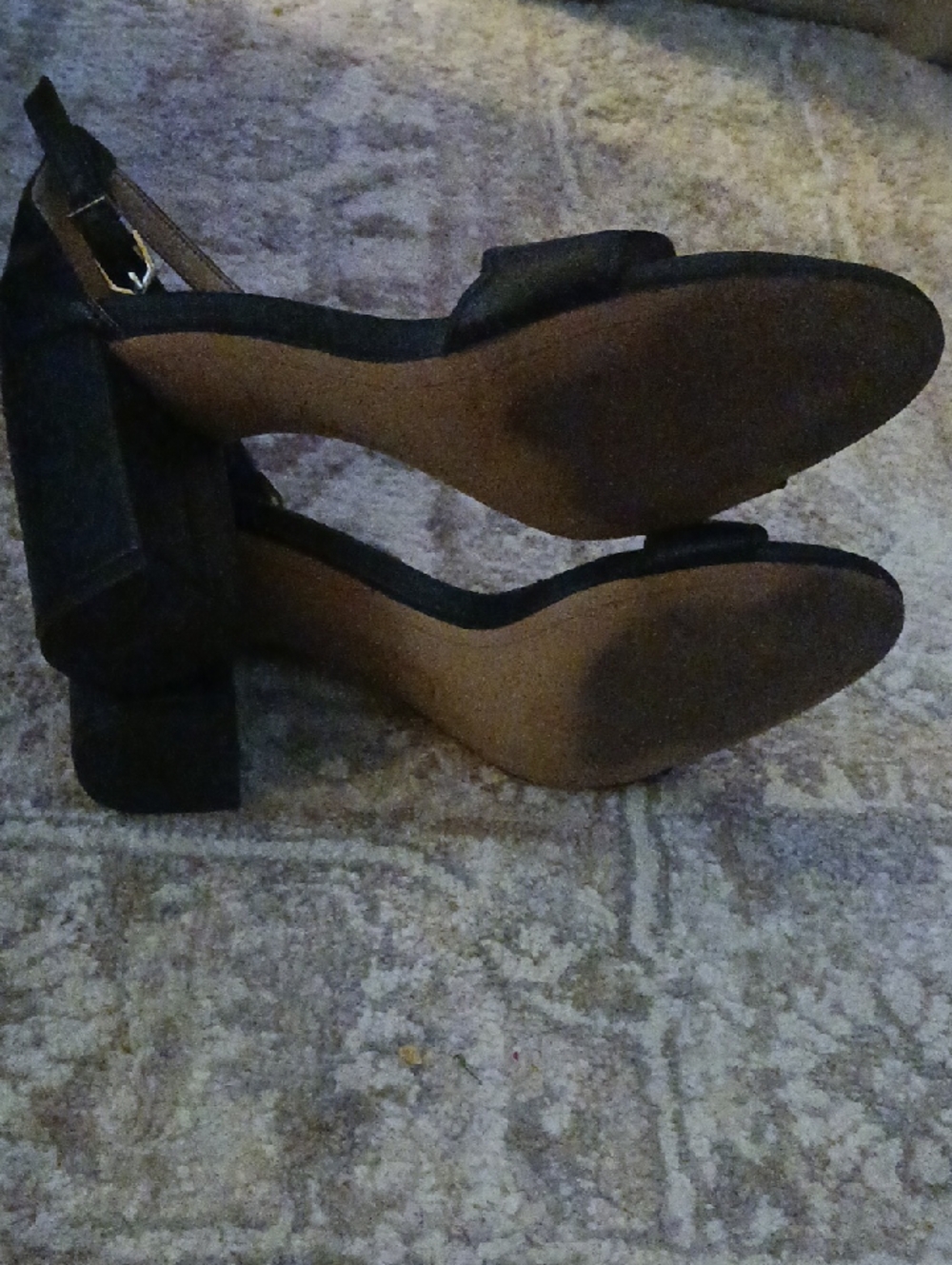 Sam Edelman Black Scalloped Ankle-Strap Sandals - Picture 4 of 4